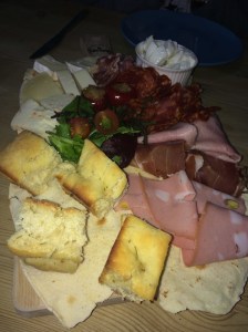 Tagliere platter of Italian cured meats and cheeses