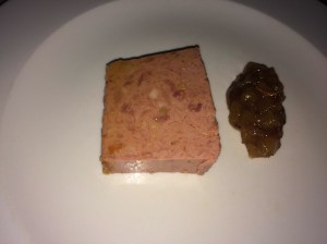 Coarse Pate with fruit chutney